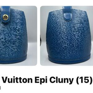 Louis Vuitton Epi Leather Bag in Blue with Gold Accents